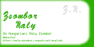 zsombor maly business card